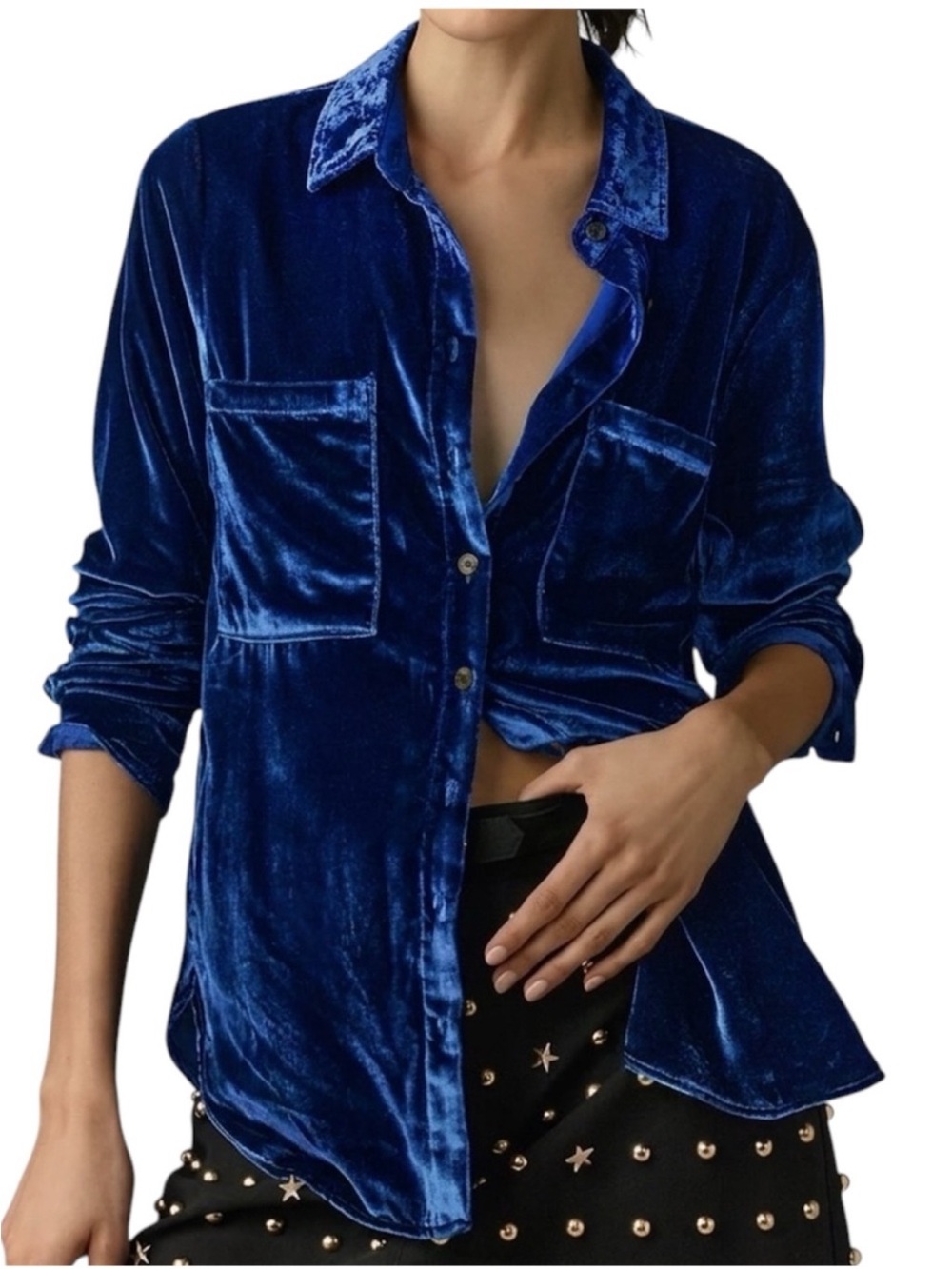 PILCRO 💙 -Hadley Relaxed Buttondown Shirt